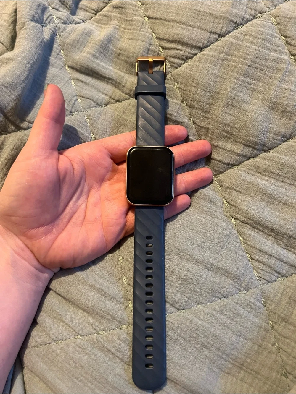 Smart Fitness Watch - Black Silicone Band